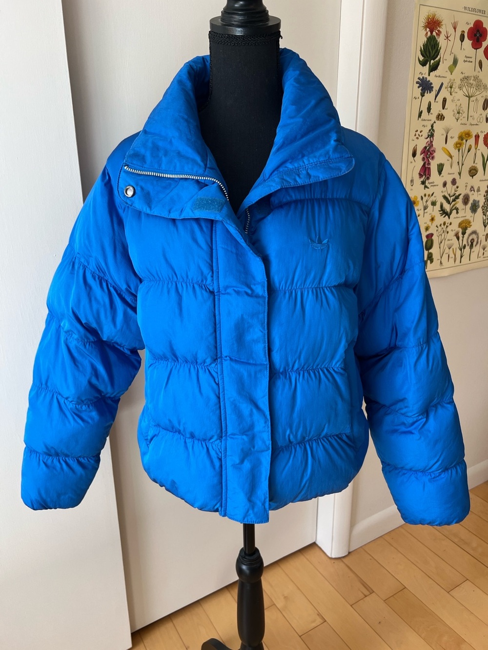 Electric Blue Adidas Originals Down Puffer Jacket XS (4-6)